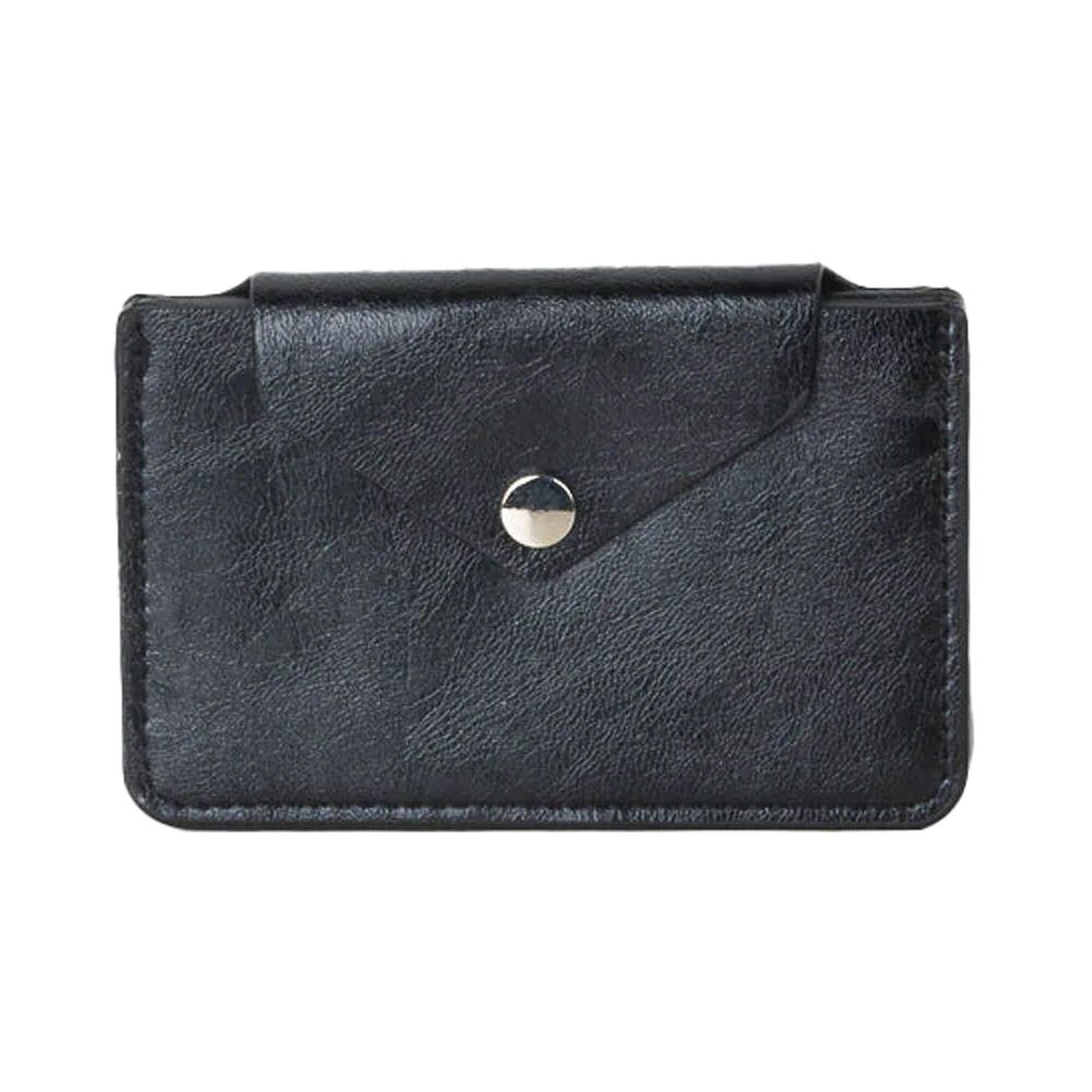 5369 Slim Minimalist Wallet Credit Card Holder With Metal Button Closure